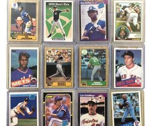 (34) Assorted 80’s MLB Trading Cards w/Rookies