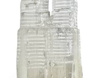 Large White Selenite Tower Red Light Lamp