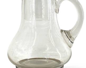 Vintage Sterling Silver and Glass Pitcher