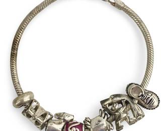 Sterling Silver Zodiac Charm Bracelet