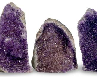3pc Amethyst Crystal Geodes