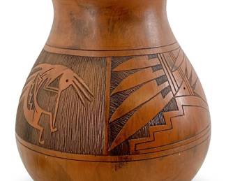 Signed Todichiinii Navajo Ceramic Vase