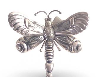 Taxco Mexico Sterling Silver Dragonfly Pendant