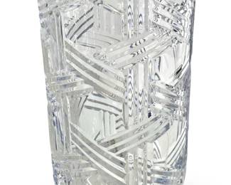 Platinum Mikasa Crystal Cut Vase