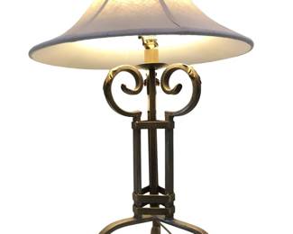 Contemporary Wrought Iron Scroll Table Lamp