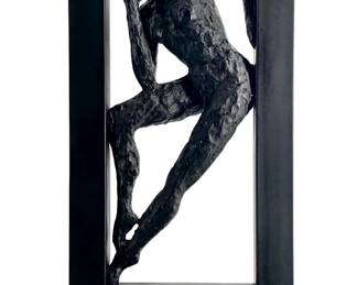 Abstract Brutalist Female Cast Iron Sculpture