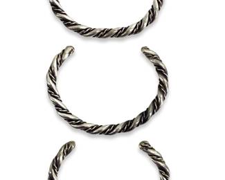 3pc Native American Sterling Silver Bracelets