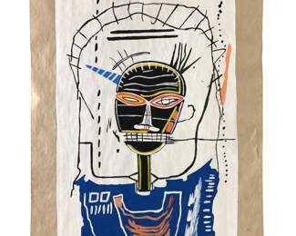 Signed Attributed Jean-Michel Basquiat Mixed Media