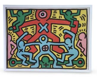 Attributed Keith Haring Pop Shop Serigraph