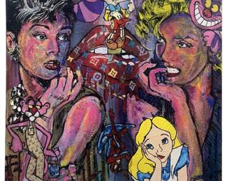 Signed Stephen Fox Contemporary Mixed Media