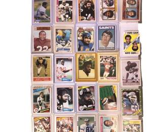 (34) Assorted ‘70’s & ‘80’s NFL Trading Cards