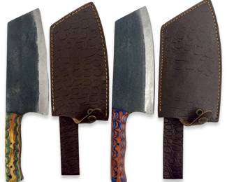 2pc Handcrafted Steel Cleavers