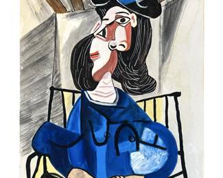 Signed Attributed Pablo Picasso Mixed Media