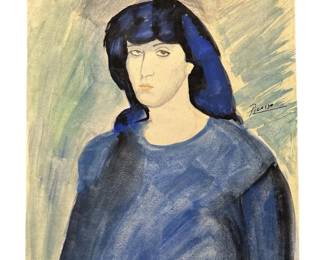 Signed Attributed Picasso Suzanne Bloch Painting