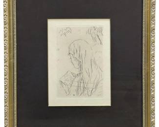 Pierre Bonnard “Jeune Fille Lisant" Etching