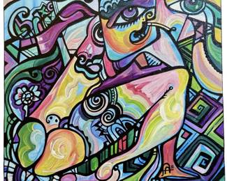 Signed Alex Arshansky “Nightcrawler" Mixed Media