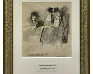 19th Century Jean-Louis Forain Lithograph