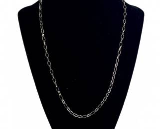 750 18k Silver Chained Necklace
