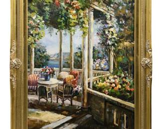 Signed Venetian M. Elizabeth Oil on Canvas