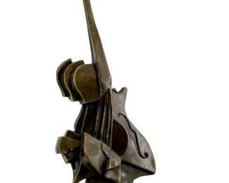 Signed Abstract Salvador Dali Guitar Sculpture