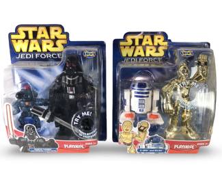 (2) Star Wars Jedi Force Light Up Playskool