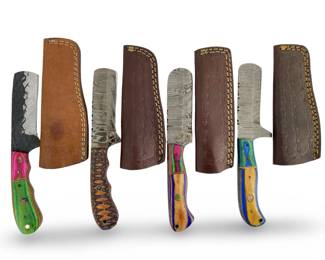 4pc Handcrafted Damascus Steel Knives