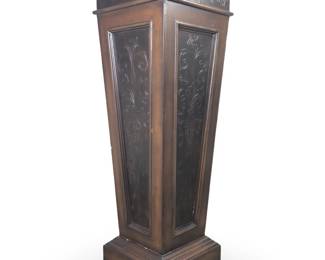 Tall Regency Style Etched Wood Pedestal