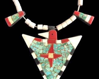 Santo Domingo Pueblo Thunderbird Necklace