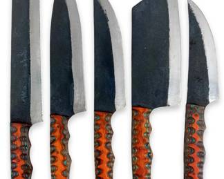 5pc Handcrafted Steel Kitchen Knives