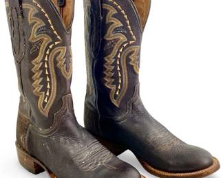 Pair of Leather Lucchesé Cowboy Boots