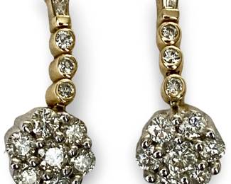 14K Gold Diamond JARED Earrings