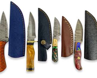 4pc Handcrafted Damascus Steel Knives