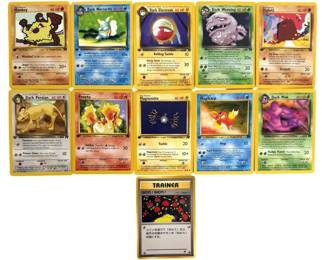 11 pc Team Rocket Vintage Pokemon Cards