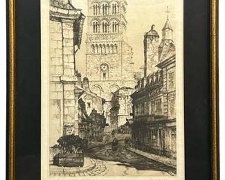 Signed Samuel Chamberlain Etching