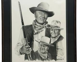 Signed Robin Lauersdorf John Wayne Print