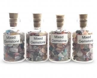 (10) Mini Chip Mix Gemstone Bottles
