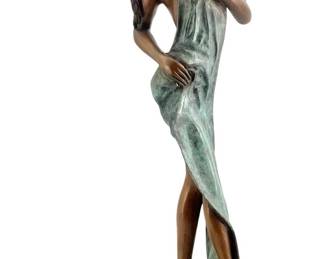 Signed Bronze Collett 10/100 Art Deco Sculpture