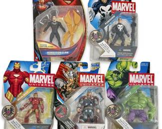 5pc Marvel and DC Universe Action Figures