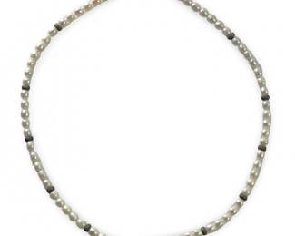 Vintage Sterling Silver Freshwater Pearl Necklace