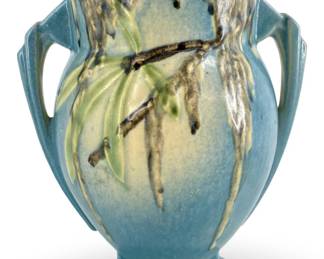 Glazed Ceramic Roseville Pottery Vase