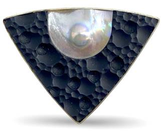 AH Sterling Silver and Mother of Pearl Pendant