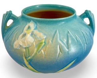 Vintage Glazed Ceramic Roseville Vase