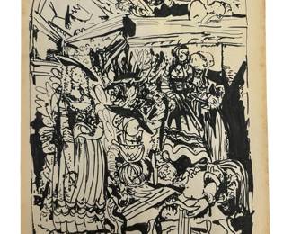 Signed Attributed Picasso Marker on Paper