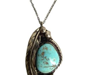 Native American Silver/ Turquoise Necklace