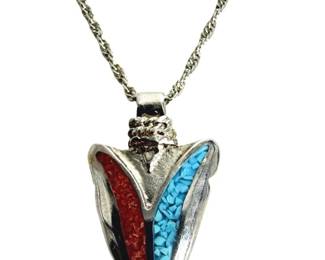 Native American Silver Arrowhead Necklace