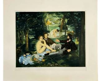Edouard Manet “Le Déjeuner sur l'herbe" Lithograph
