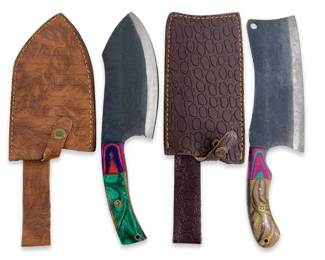 2pc Handcrafted Steel Cleavers