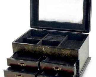 Vintage Wooden Jewelry Chest