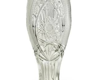 Tall Brilliant Cut Crystal Vase