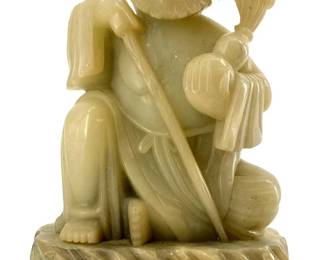 Chinese Carved Soapstone Figural Sculpture